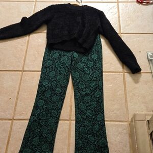 Philosophy NWT pants stretch and furry soft EUC sweater